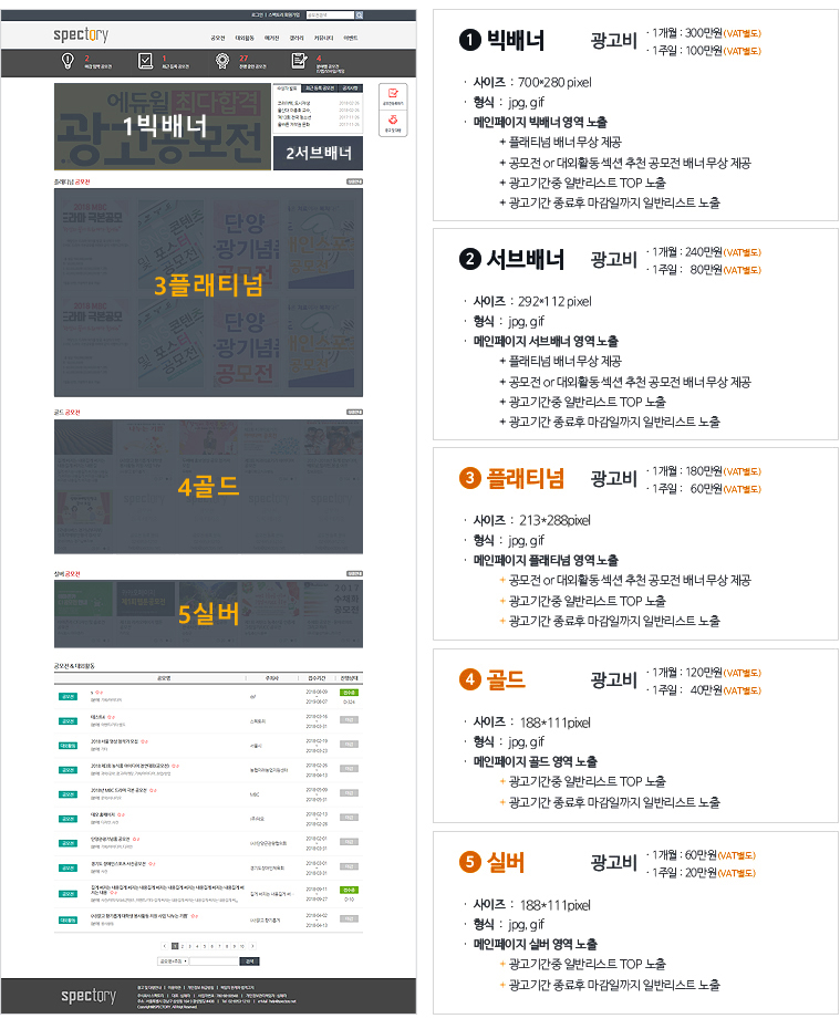 공모전/대외활동 홍보 배너 유료 상품 이미지